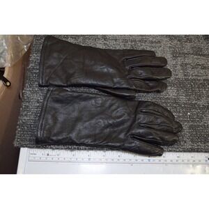 Womens Black Leather Lined‎ Winter Gloves Size Medium